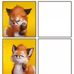 Fox yes no template meme