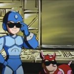 Mega Man And Rush with sunglasses