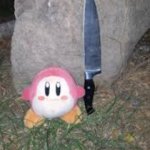 waddle dee with a knife
