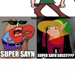 SUPER SANIN SUSSY????????? meme