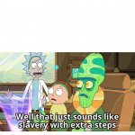 rick and morty with extra steps meme