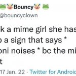 The mimussy is silent