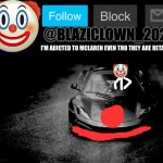 Blaziclown_2022 a announcement template meme