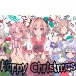 Can somebody tell me who are these are? i know one is Astolfo and the other is Felix. | image tagged in merry christmas | made w/ Imgflip meme maker