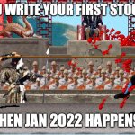 Stock Trading | WHEN YOU WRITE YOUR FIRST STOCK OPTION; THEN JAN 2022 HAPPENS | image tagged in scorpion and sub-zero | made w/ Imgflip meme maker