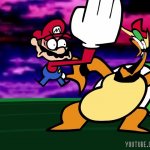 Speedrunner Mario slapping bowser template