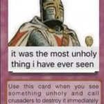 Unholy card