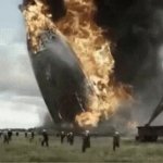Hindenburg crash and burn GIF Template