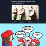 Piranha plant urinals meme