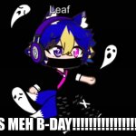 Leaf | ITS MEH B-DAY!!!!!!!!!!!!!!!!!!! | image tagged in leaf | made w/ Imgflip meme maker
