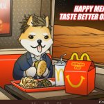 Wait for $ELON to eat one on earth TV first? | HAPPY MEALS TASTE BETTER ON MARS! McMartian Meal; #DogelontotheMars | image tagged in dogelon mars,the martian,mcdonald's,elon musk,happy meal,the great awakening | made w/ Imgflip meme maker