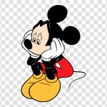Mickey Mouse Sitting Depressed