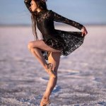 Dancer on snow