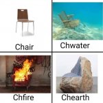 Chair chwater chfire chearth