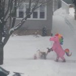 Snow unicorn