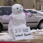 dying snowman