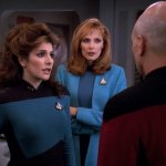 Beverly Crusher Deanna Troi Captain Picard