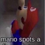mario spots a disappointment meme