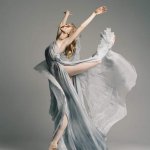 Dancer in flowing dress