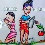 Religion vs. spirituality meme