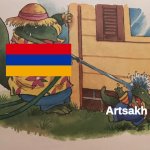 Nagorno-Karabakh conflict in a nutshell | Artsakh | image tagged in dinosaur getting sprayed by a hose,history memes,armenia,azerbaijan | made w/ Imgflip meme maker