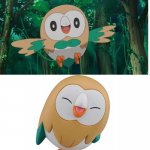 Bad Pun Rowlet meme