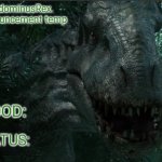 IndominusRex. Announcement Temp meme