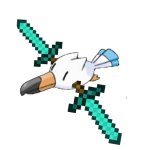 Wingull with diamond swords for wings template
