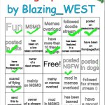 bingo card by Blazing_WEST | image tagged in bingo card by blazing_west | made w/ Imgflip meme maker