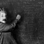 Einstein and blackboard meme