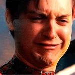 Spider-man crying GIF Template