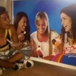 Guy eating icecream with poster
