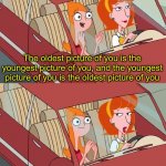 Yknow Candace is on to something here | The oldest picture of you is the youngest picture of you, and the youngest picture of you is the oldest picture of you | image tagged in i worry about you sometimes candace,technically the truth,meme | made w/ Imgflip meme maker