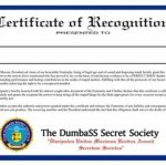 Dumbass Certificate