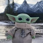 Baby Yoda hiking template