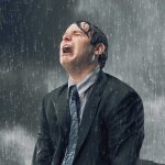 Crying under rain