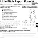 Little Bitch Report Form