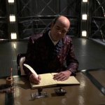 The Doctor Star Trek Voyager Writing In Diary meme