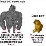 Dogs 300 years ago meme