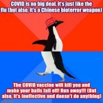 Conservative hypocrisy on COVID meme