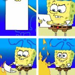 sponge bob paper fire