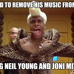 5th element | RUBY RHOD TO REMOVE HIS MUSIC FROM SPOTIFY; JOINING NEIL YOUNG AND JONI MITCHELL | image tagged in 5th element | made w/ Imgflip meme maker