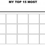 My Top 15 Most "X"
