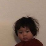 Asian Korean Chinese Japanese Girl baby hair funny