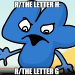 YOU DID BFB WHILE I WAS GONE?!?!?! | R/THE LETTER H:; R/THE LETTER G | image tagged in you did bfb while i was gone | made w/ Imgflip meme maker