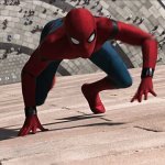 spiderman climbing meme