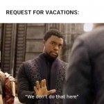 Request for vacations