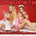 Lindsey & Kristy Landers Valentine's Day | image tagged in lindsey kristy,valentine's day,sexy women,candy,hearts | made w/ Imgflip meme maker