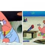 Smart Patrick Vs Dumb Patrick meme