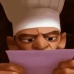 Chef Skinner Reading A Letter Reversed GIF Template